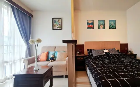 I House Laguna RCA ชั้น 7 ตึก E ห้องตกแต่งไสตล์ โรงแรม Contemporary Cozy Style วิวสวย พร้อมอยู่