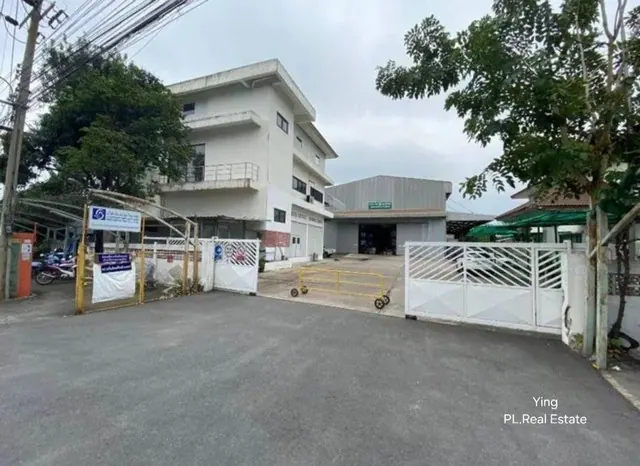 ล้อเข้าได้ให้เช่า โรงงาน ถนนบางนา-ตราด กม. 23 พื้นที่่สีม่วง เหมาะกับการทำโรงงาน หรือเก็บสินค้า