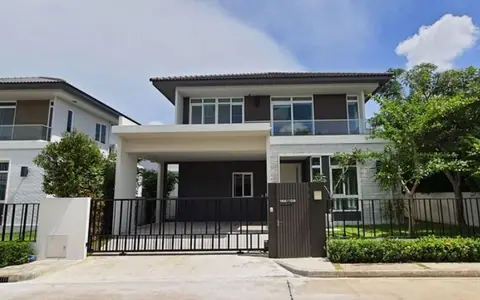 บ้านเดี่ยวมัณฑนา เวสต์เกต บ้านหรูจาก แลนด์แอนด์เฮ้าส์ เนื้อที่ 60.2 ตรว.  4 ห้องนอน 4ห้องน้ำ   ไม่เคยเข้าอยู่ ราคาพิเศษ
