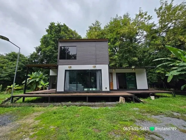 ขายที่สวนแถมบ้าน 3 หลังพร้อมโรงจอดรถและห้องเก็บของ ต.ศรีกระอางค์ อ.บ้านนา จ.นครนายก บรรยากาศร่มรื่น เงียบสงบ