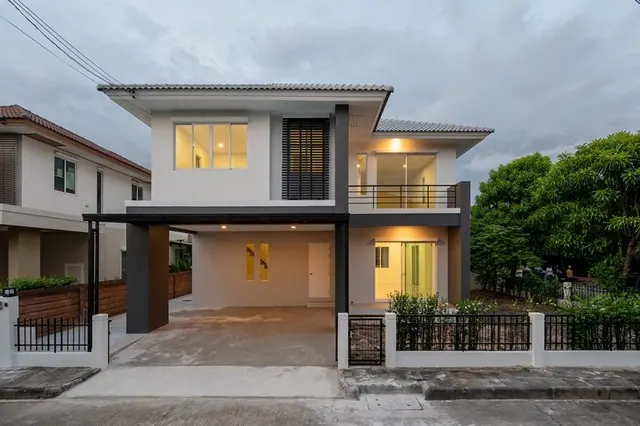 บ้านเดี่ยว ฮาบิเทีย บางใหญ่  กับบ้านสไตล์โมเดิร์นโทนสีอบอุ่น
