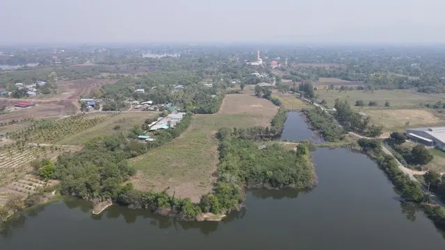 ข า ย ที่ ดิ น ริ ม น้ำ (โฉนด)  ต.สร่างโศก  อ.บ้านหมอ  จ.สระบุรี. แปลงสวยๆ  ใกล้ กทม.ก แค่ 90