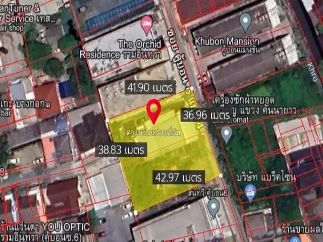 ราคาพิเศษ! ขายที่ดิน 382 ตร.วา ซ.คู้บอน 6 ทำเลดี ใกล้แฟชั่นไอส์แลนด์