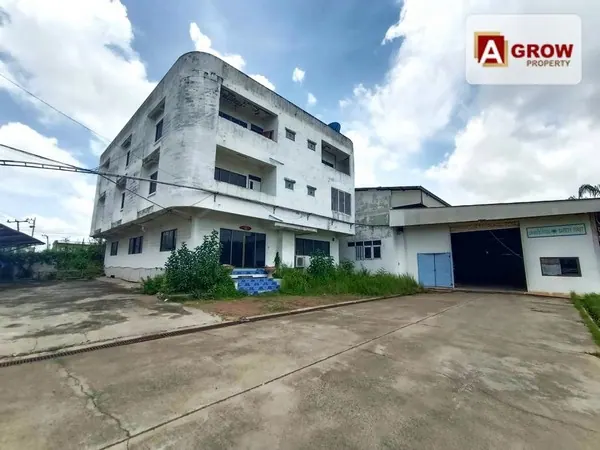 ขายโรงงานพื้นที่สีม่วง บางเสาธง ที่ดิน 8 ไร่ 1 งาน 39 ตร.ว. พื้นที่อาคารเดิมรวม 4,735 ตร.ม.