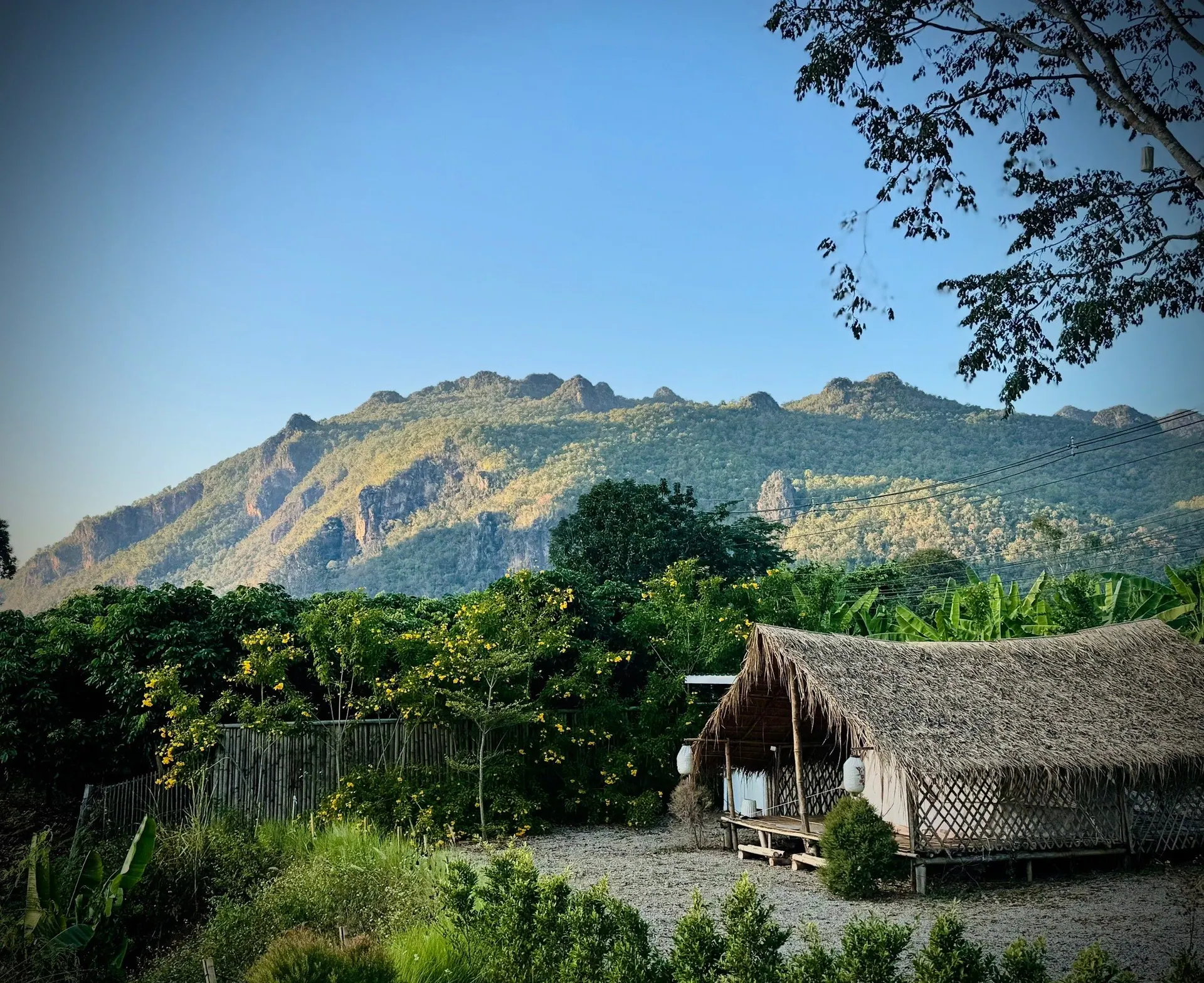 Creekside resort with mountain views for sale in Chiang Dao, Chiang Mai