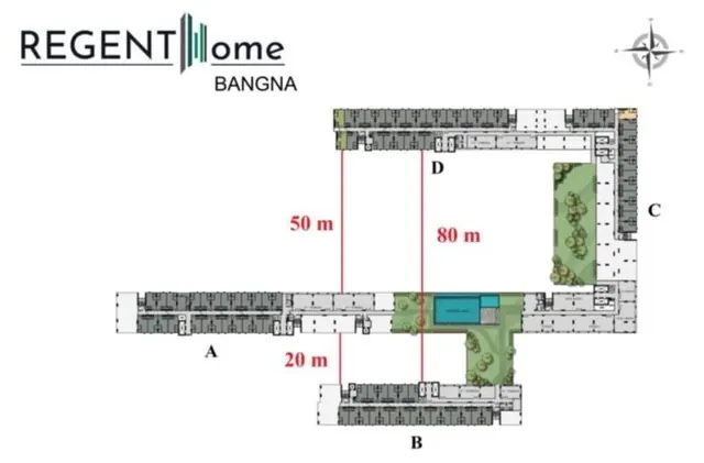 ขายใบจองเท่าทุน คอนโด Regent home บางนา ตึก D ชั้น 18 ห้องมุม 28 ตรม.