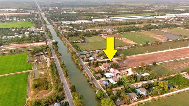 ขายที่ดิน คลอง 12 หนองเสือ 5 ไร่ ติดถนน 2 ด้าน  เหมาะปลูกบ้านสวน ทำเกษตรพอเพียง ทำโกดัง