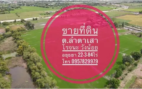 ขายที่ดิน ลำตาเสา โรจนะ วังน้อย อยุธยา ใกล้ ตลาดสี่ขวาพัฒนา ใกล้ ทางหลวงพิเศษ มอเตอร์เวย์ตัดใหม่