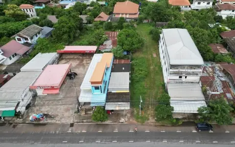 ขายที่ดินจังหวัดร้อยเอ็ด ทำเลทอง ติดถนน 6 เลน  ห่างจากแยกสุวรรณภูมิ 500 เมตร