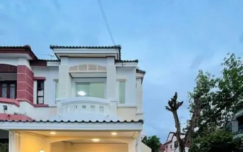 ขายบ้านแฝดหมู่บ้านบุศรินทร์  [L&H] บางบัวทอง   ทำเลรถไฟฟ้า สถานีแยกบางพลู