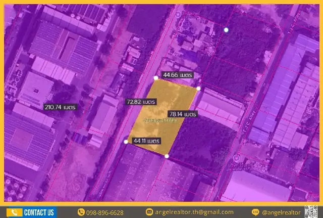 เซ้งขายสิทธิ์ ที่ดิน บางปู ผังสีม่วง  ถมแล้ว ถนนสุขุมวิท  2 ไร่ สี่เหลี่ยมผืนผ้า เมืองสมุทรปราการ