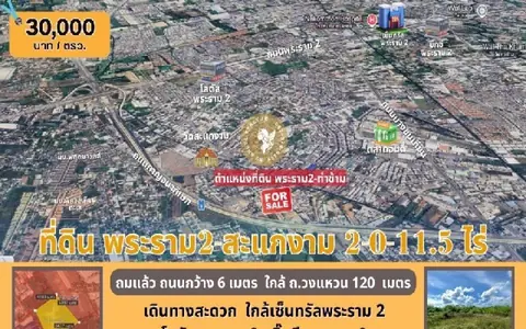 ที่ดินสะแกงาม เหมาะพัฒนาโกดัง–โรงงาน ใกล้ถนนกาญจนาภิเษก แปลงศักยภาพ ทำเลอุตสาหกรรม