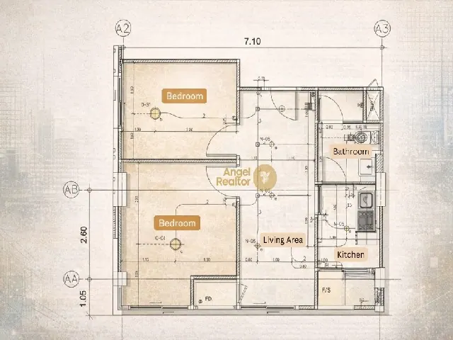 ขาย Max Condo (Kaset–Vibhavadi) l ห้องมุม ชั้น 8 l 47.73 ตร.ม. 2นอน 1น้ำ สวยพร้อมเข้าอยู่