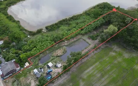 Land with a pond in Sai Noi, Nonthaburi, 3 rai, total THB 11.1 million