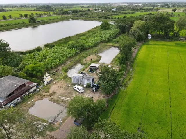 Land with a pond in Sai Noi, Nonthaburi, 3 rai, total THB 11.1 million