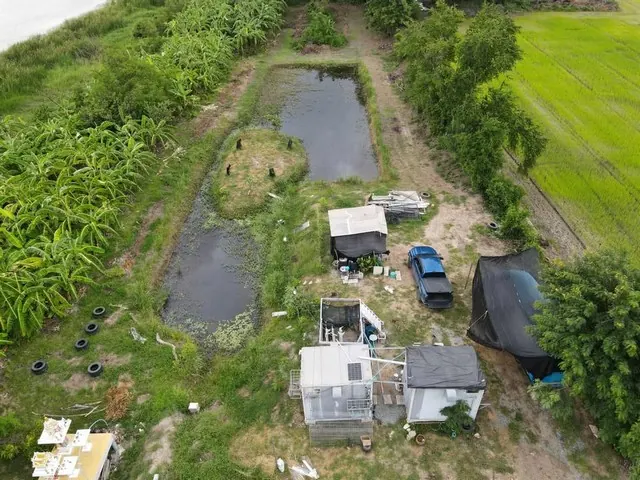 Land with a pond in Sai Noi, Nonthaburi, 3 rai, total THB 11.1 million