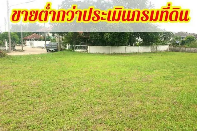 ที่ดินแปลงมุม ในหมู่บ้าน ขายถูก ราคาต่ำกว่าประเมินกรมที่ดิน เหมาะปลูกบ้านอาศัย