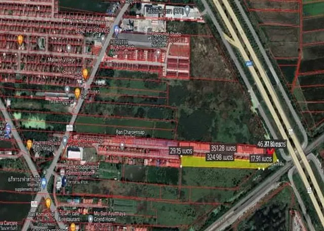 ขายที่ดิน  6 ไร่ 2 งาน 42 ตร.ว  บ้านเกาะ อ.อยุธยา จ.อยุธยา  ใกล้เมืองเพียง 8 นาที ใกล้ตลาดกลางกุ้ง โลตัสอยุธยา สามารถทำธุรกิจโกดังได้