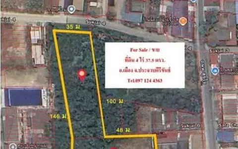 ขายที่ดิน ทำเลศักยภาพ 4 ไร่ 37.5 ตร.ว. ใจกลางเมืองประจวบคีรีขันธ์ ใกล้แหล่งท่องเที่ยวและศูนย์ราชการ