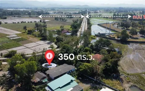 ขายที่ดินพร้อมสิ่งปลูกสร้าง วิวทุ่งนา ใกล้ถนนหลวง 1317 สันกำแพงสายใหม่