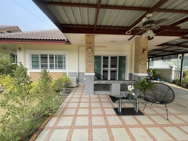 ขายบ้านในโครงการเงียบสงบใกล้ถนนหลวง เส้นสันกำแพงสายใหม่ บ้านสภาพใหม่พร้อมเฟอร์