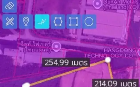 ขายที่ดินสีม่วงเข้มปลวกแดง  46 ไร่ พื้นที่สีม่วงเข้ม ใกล้นิคมอุตสาหกรรม อมตะซิตี้ (โซนจีน)