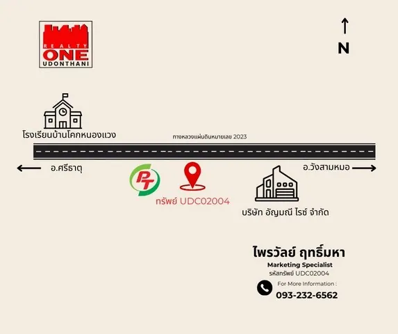 ขายที่ดินพร้อมโกดัง สินค้าการเกษตร ต.นายูง  อ.ศรีธาตุ จ.อุดรธานี