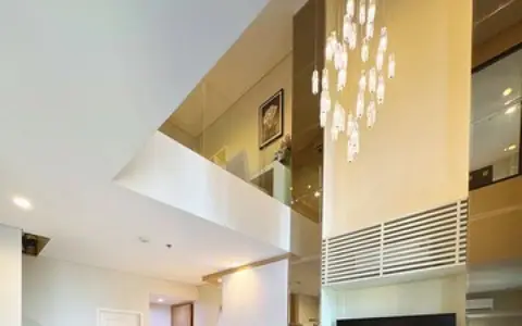 Condo for rent Villa Asoke Duplex 2 storey corner unit city view near MRT Phetchaburi ready to move in