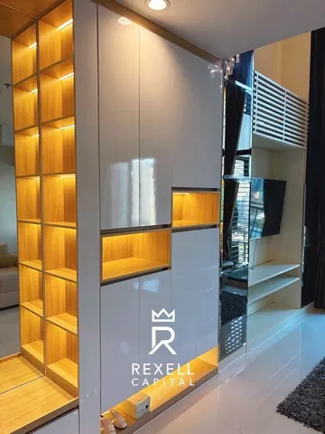 Condo for rent Villa Asoke Duplex 2 storey corner unit city view near MRT Phetchaburi ready to move in