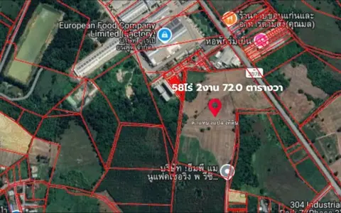 ที่ดิน นิคมอุตสาหกรรม 304 โรจนะ ติดโรงงาน European Food Company