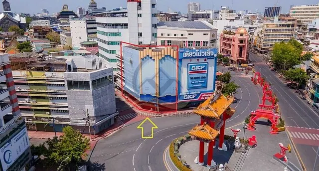ตึก 4ชั้น 5 คูหา มีชั้นลอย มีดาดฟ้า (ห้องมุม) วงเวียนโอเดียน ซอยเยาวราช 3 ถนนเยาวราช กรุงเทพ