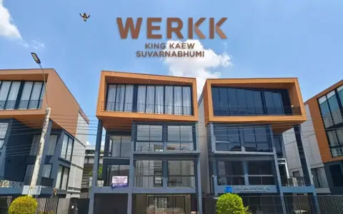 ขาย ให้เช่า Home Office 4 ชั้น WERKK กิ่งแก้ว ตึกใหม่พร้อมใช้งาน 5 นาทีถึงสนามบิน โถงใหญ่ทุกชั้น 1 ห้องนอน 3 ห้องน้ำ