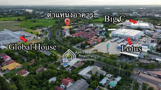 ขาย/เช่าอาคารพาณิชย์ 68.4ตร.ว.ห้องหัวมุม ถนนเลี่ยงเมือง อ.เมือง จ.อ่างทอง